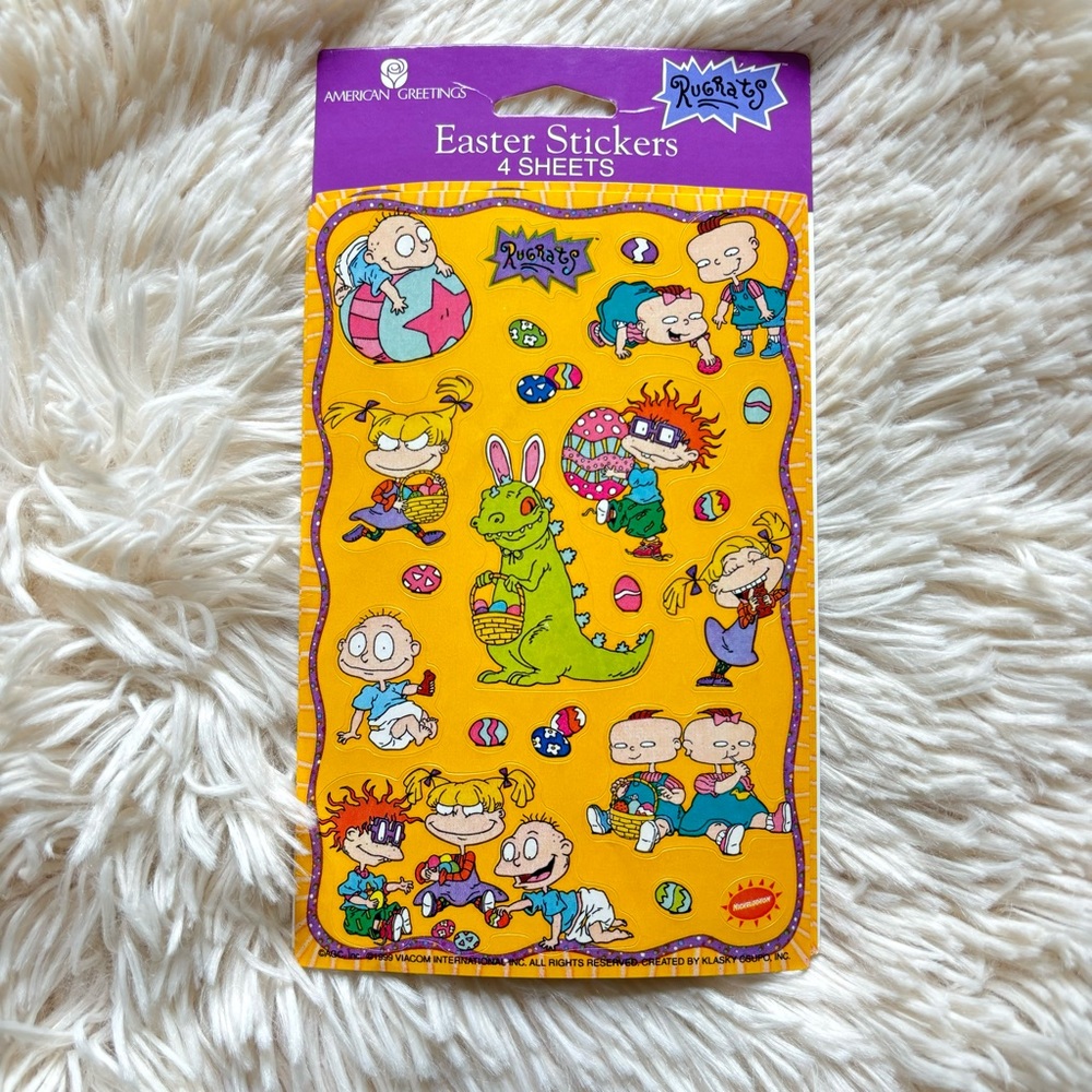 American Greetings Vintage Rugrats Easter Stickers